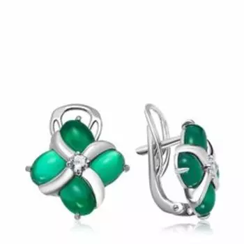 Серебряные серьги с агатами