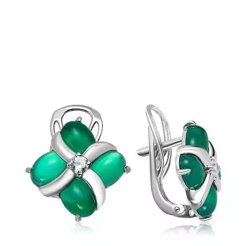 Серебряные серьги с агатами