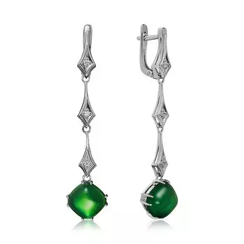 Серебряные серьги с агатами
