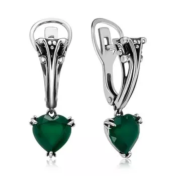 Серебряные серьги с агатами