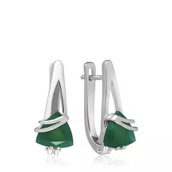 Серебряные серьги с агатами