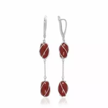 Серебряные серьги с агатами