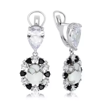 Серебряные серьги с агатами