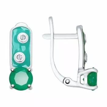 Серебряные серьги с агатами