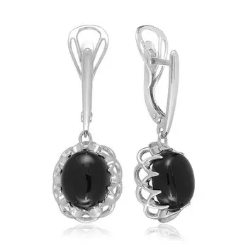 Серебряные серьги с агатами