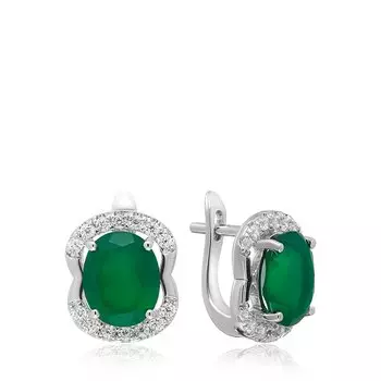 Серебряные серьги с агатами