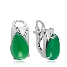 Серебряные серьги с агатами