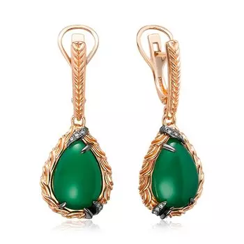 Серебряные серьги с агатами