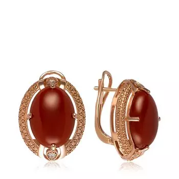 Серебряные серьги с агатами