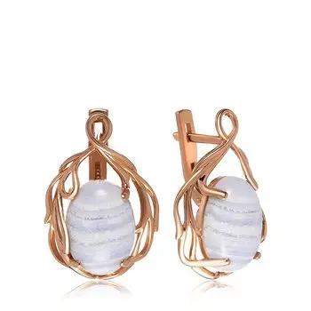 Серебряные серьги с агатами