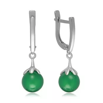 Серебряные серьги с агатами