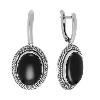 Серебряные серьги с агатами