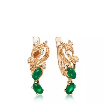 Серебряные серьги с агатами