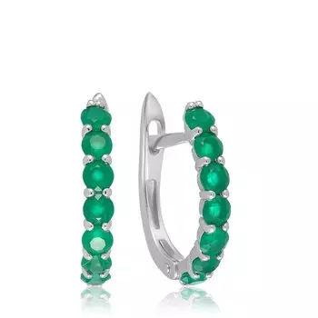 Серебряные серьги с агатами