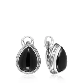 Серебряные серьги с агатами