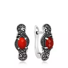 Серебряные серьги с агатами