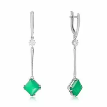 Серебряные серьги с агатами