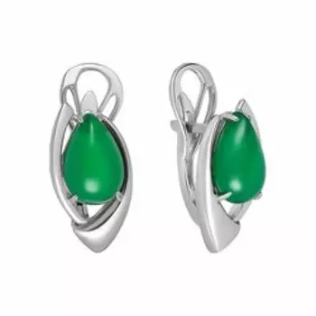 Серебряные серьги с агатами