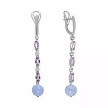 Серебряные серьги с агатами