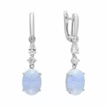 Серебряные серьги с агатами