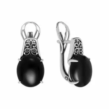 Серебряные серьги с агатами