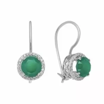 Серебряные серьги с агатами