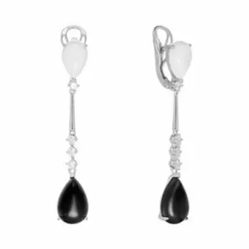 Серебряные серьги с агатами