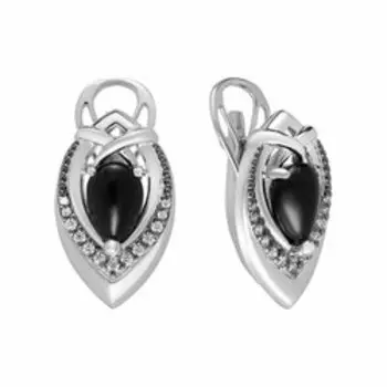 Серебряные серьги с агатами