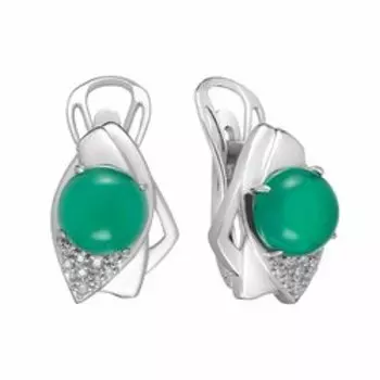 Серебряные серьги с агатами