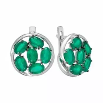 Серебряные серьги с агатами