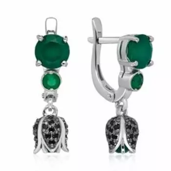 Серебряные серьги с агатами