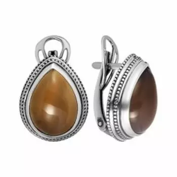 Серебряные серьги с агатами
