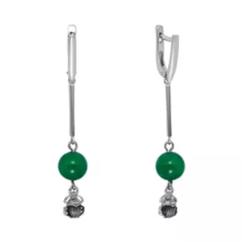 Серебряные серьги с агатами