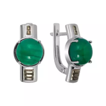 Серебряные серьги с агатами