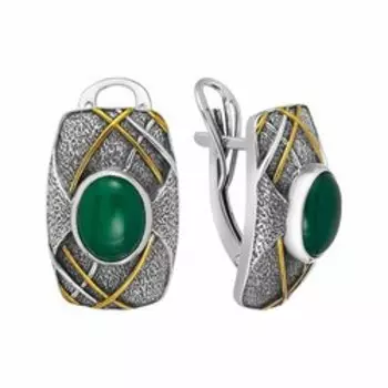 Серебряные серьги с агатами