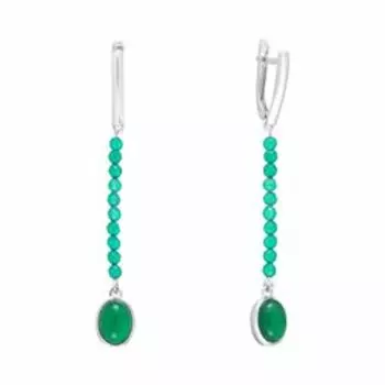 Серебряные серьги с агатами