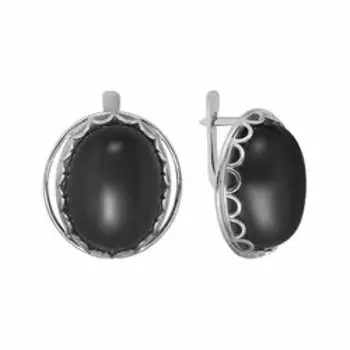 Серебряные серьги с агатами