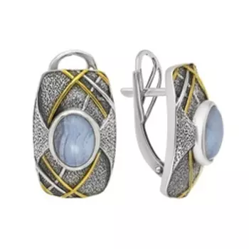 Серебряные серьги с агатами