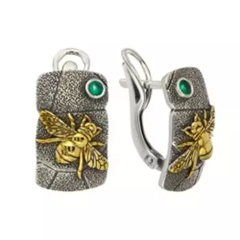 Серебряные серьги с агатами