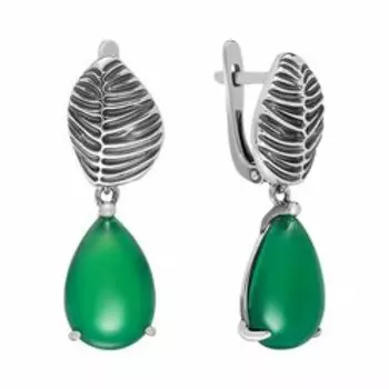 Серебряные серьги с агатами