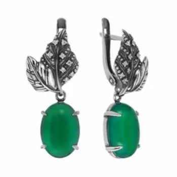 Серебряные серьги с агатами