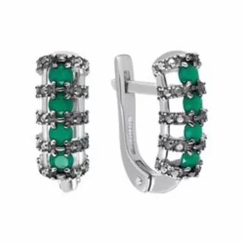 Серебряные серьги с агатами