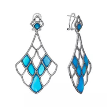 Серебряные серьги с агатами