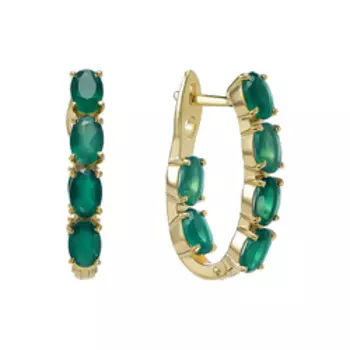 Серебряные серьги с агатами