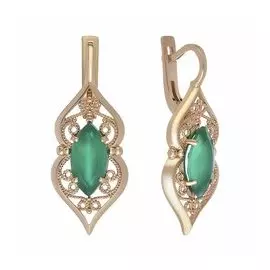 Серебряные серьги с агатами