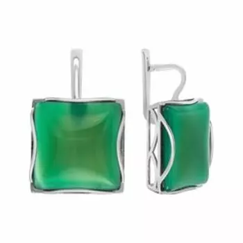 Серебряные серьги с агатами