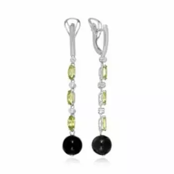 Серебряные серьги с агатом