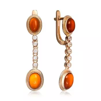 Серебряные серьги с агатом