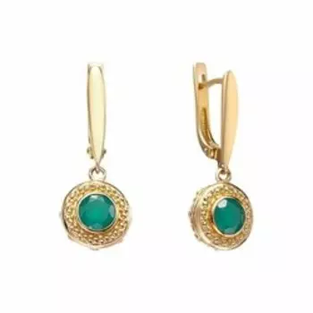 Серебряные серьги с агатом