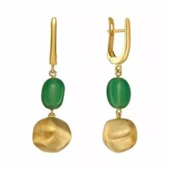 Серебряные серьги с агатом